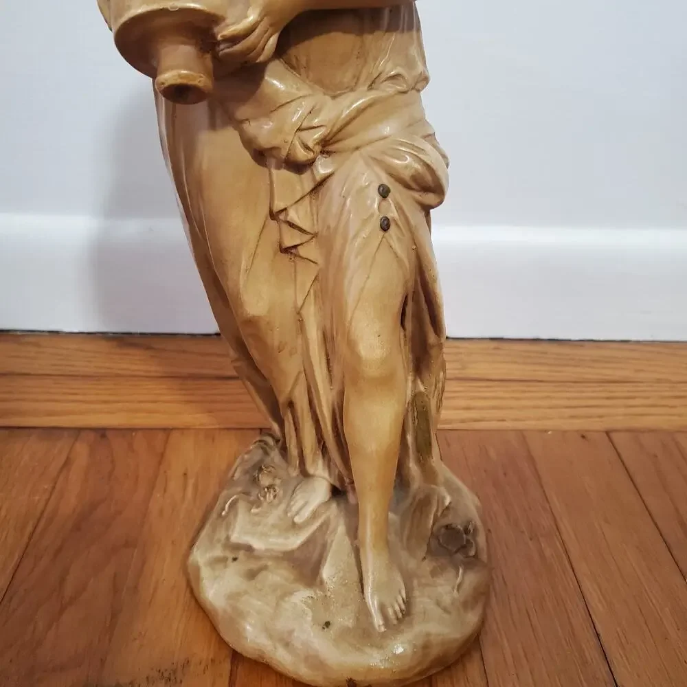 Vintage Chalkware Girl Statue Figurine by Alexander Backer Co 18